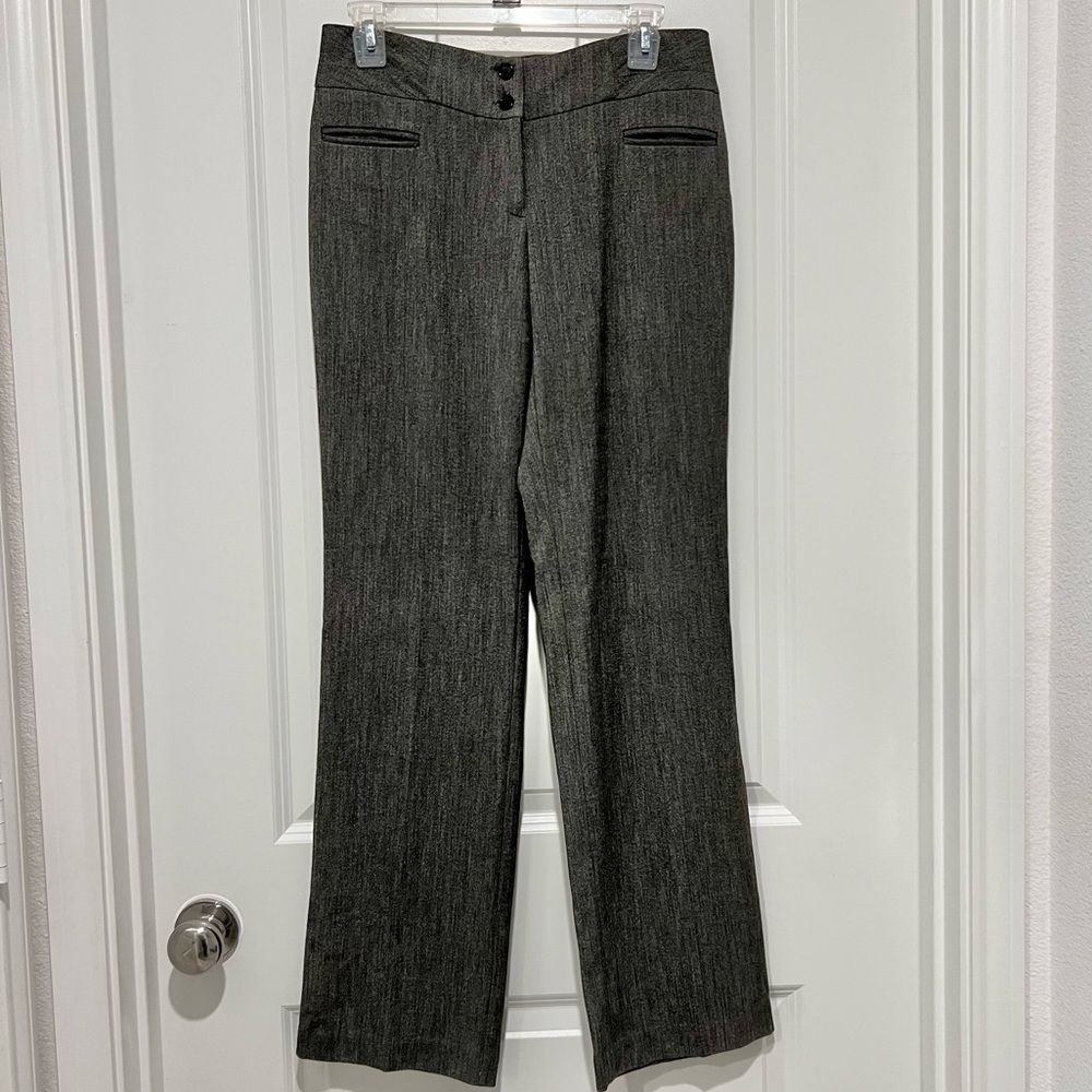 Sabrina Women’s Y2K Dress Pants Charcoal Straight Leg in Size Small Rayon Blend